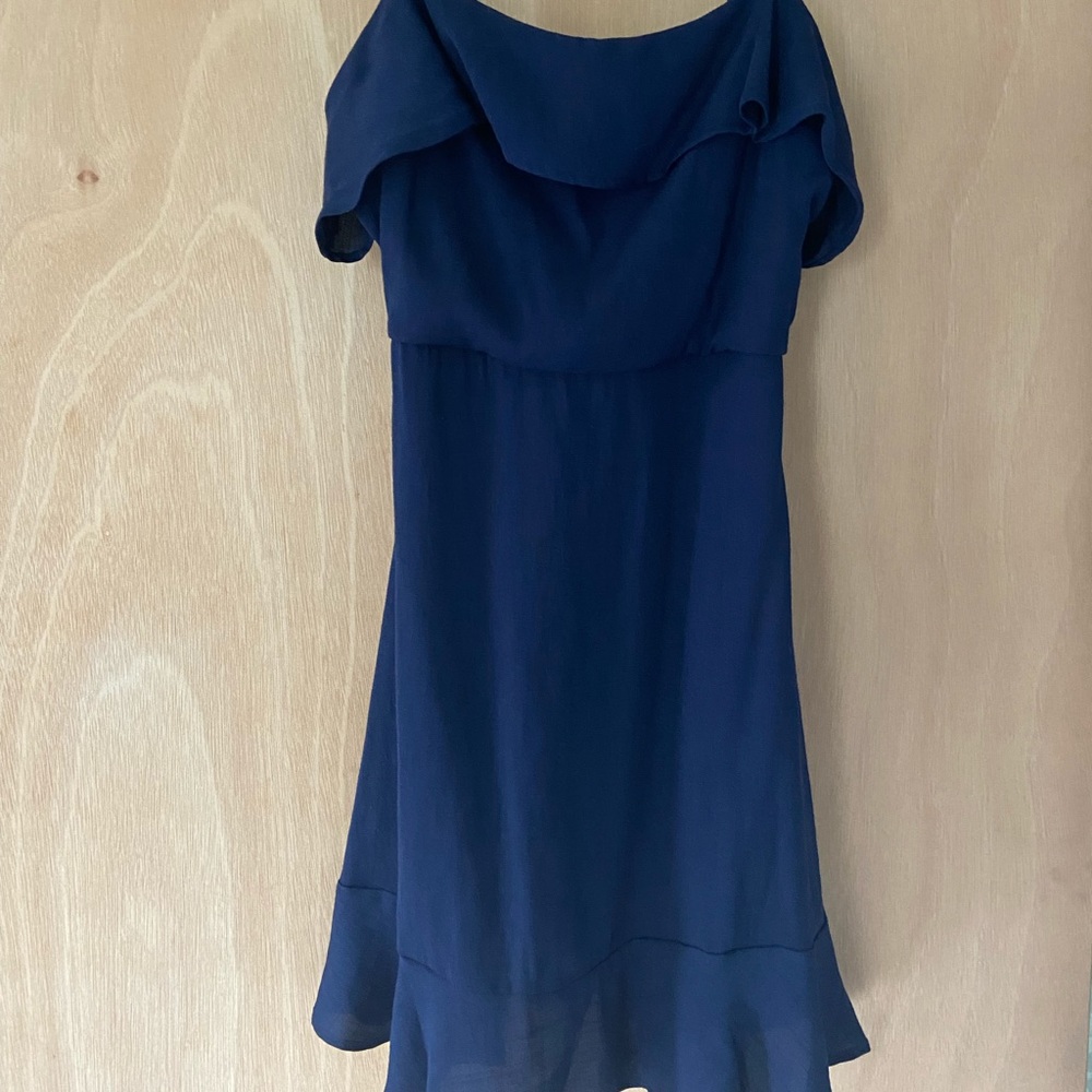 Navy Blue Ruffly Minidress - Altar’d State